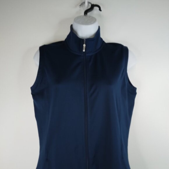Adidas Blue Full Zipper Sports Vest Size  M - Picture 2 of 10